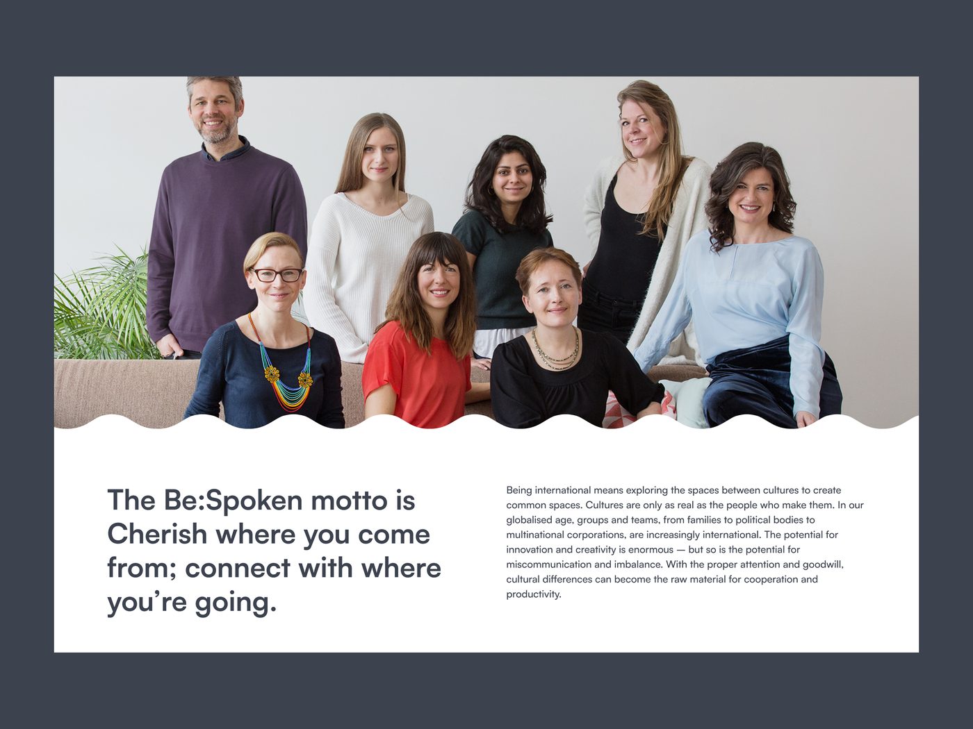 BeSpoken team page design