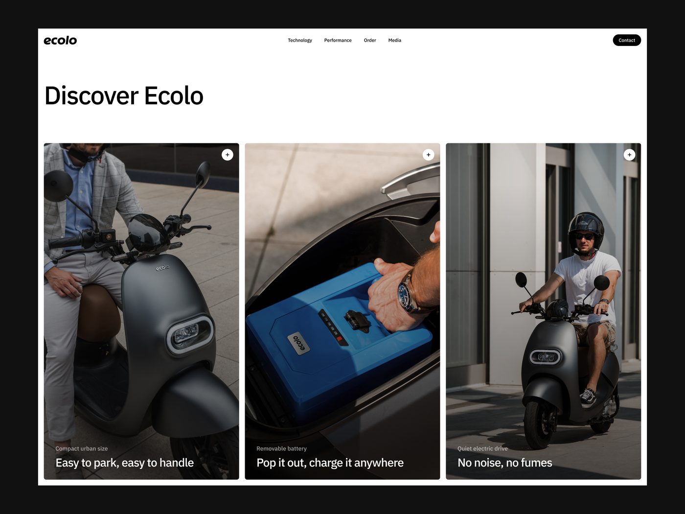Ecolo Discover section design