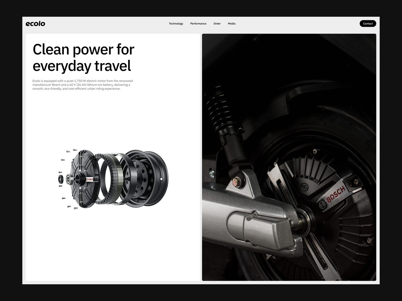Ecolo motor and technology section design