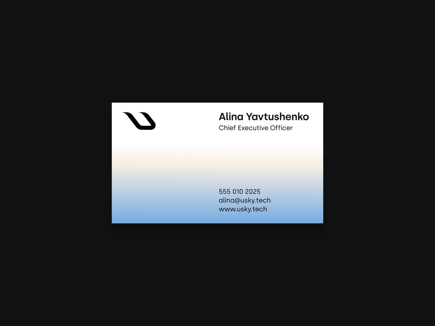 uSky business card design